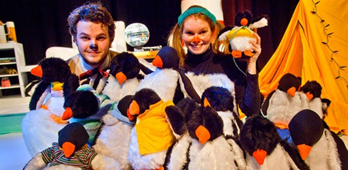 Mr. Polaro, Miss Penguina and penguins
